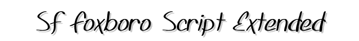 SF Foxboro Script Extended font
